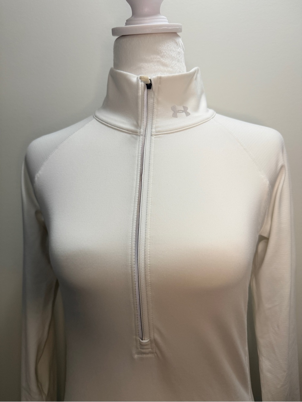 Under Armour Women's White Active Quarter-Zip Long Sleeve Pullover sz XS - Picture 6 of 10